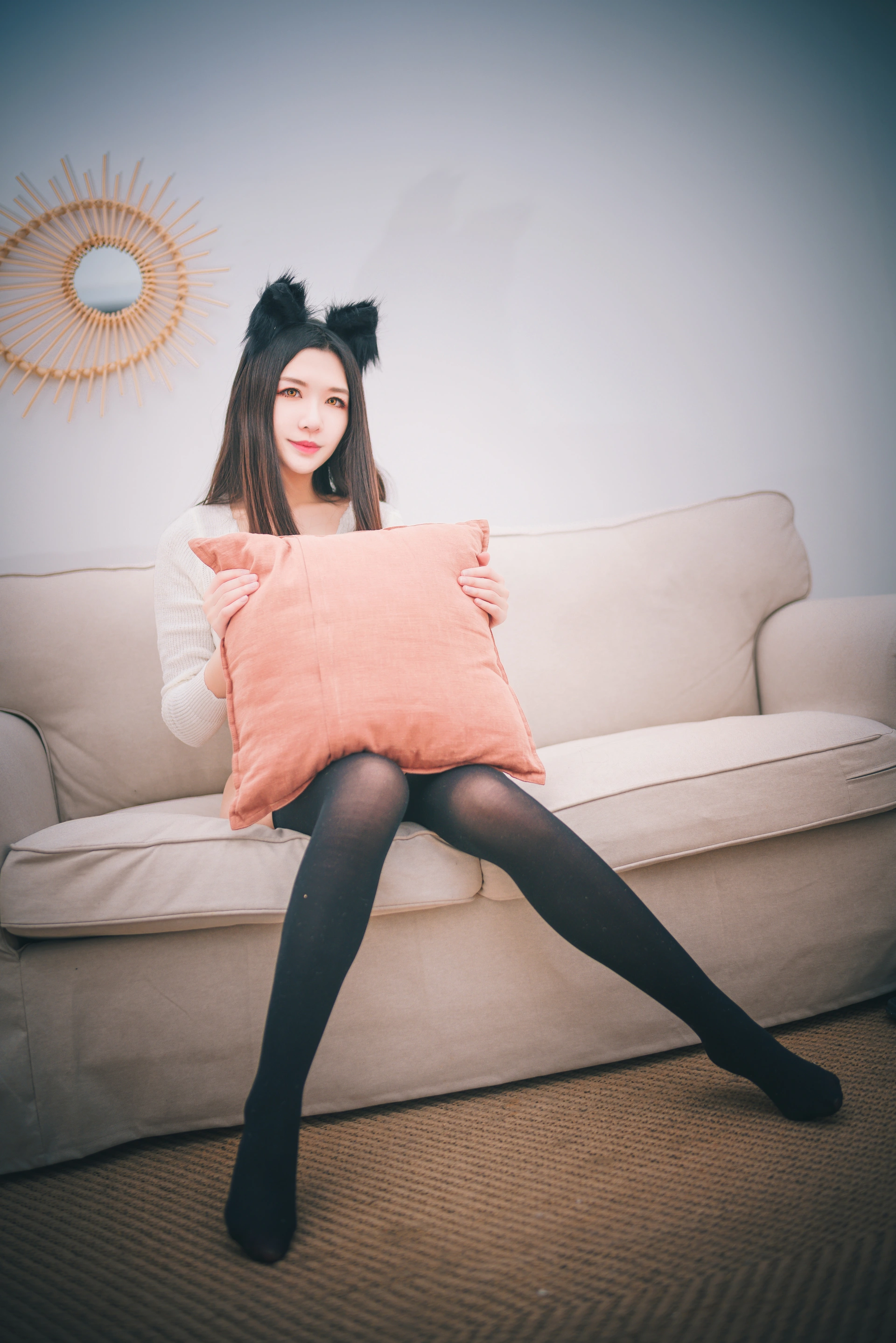 源纱希喵喵喵 - NO.06 猫耳白色毛衣 2